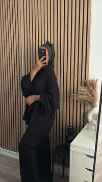 ENSEMBLE EFFET LIN - NOIR